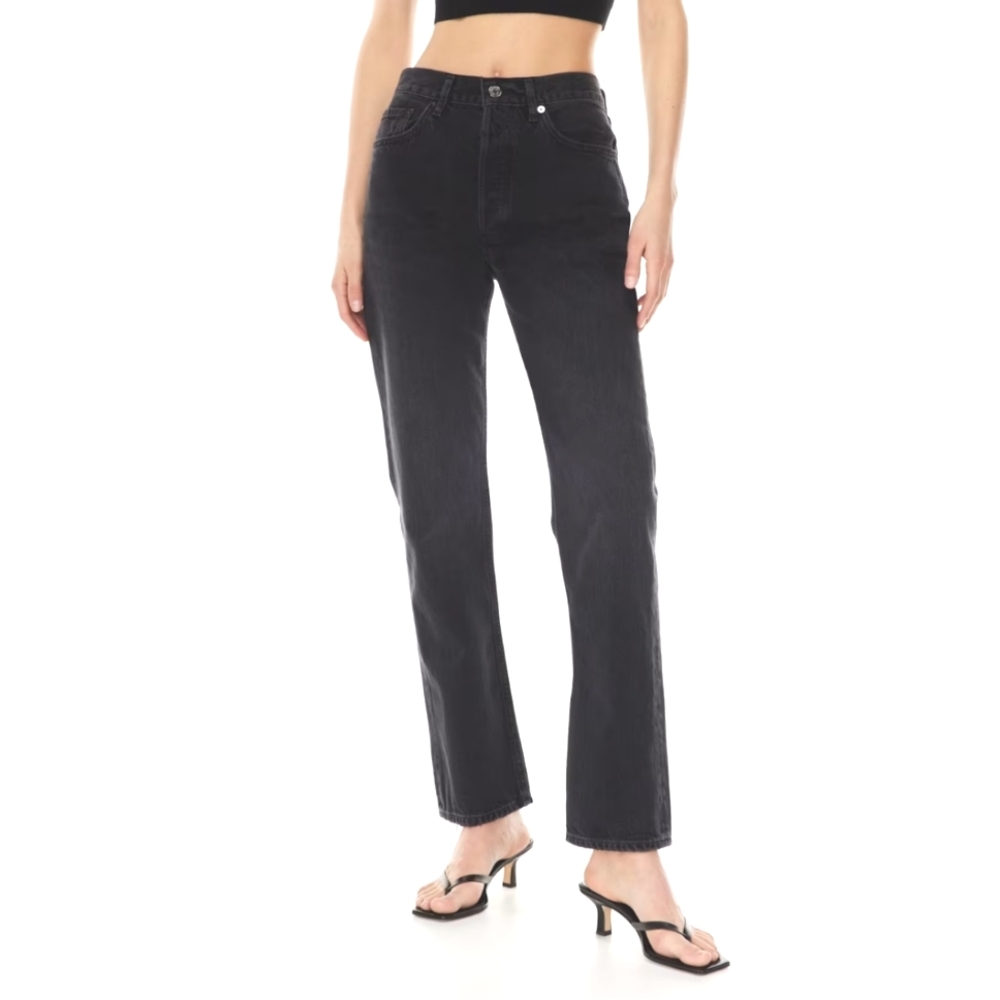Agolde Mid Rise Faded Black Women's Jeans Sz 24